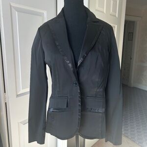 Bryan’s Black Blazer with Satin Trim Size 7